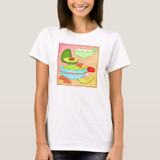 Farbenfrohe Margarita Guacamole Coral T-Shirt