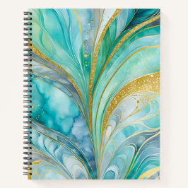Farbenfrohe Marmor Ink Art Spirituosen Notebook Notizbuch