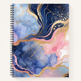 Farbenfrohe Marmor Ink Art Spirituosen Notebook Notizbuch