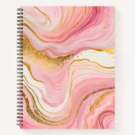 Farbenfrohe Marmor Ink Art Spirituosen Notebook Notizbuch