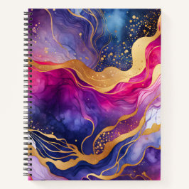 Farbenfrohe Marmor Ink Art Spirituosen Notebook Notizbuch