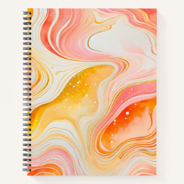 Farbenfrohe Marmor Ink Art Spirituosen Notebook Notizbuch