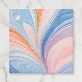 Farbenfrohe, marmorierte Zeitungstipps Geschenkanhänger