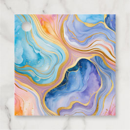 Farbenfrohe Marmorklänge Geschenkanhänger