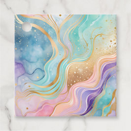 Farbenfrohe Marmorklänge Geschenkanhänger