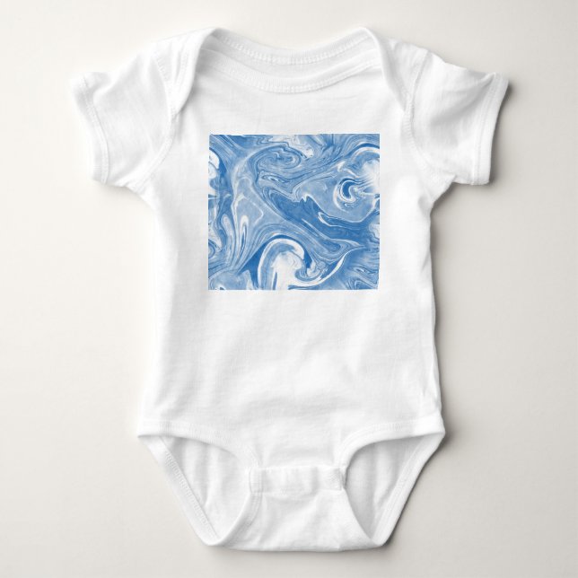 Farbenfrohe Marmorkunstmuster. Baby Strampler (Vorderseite)