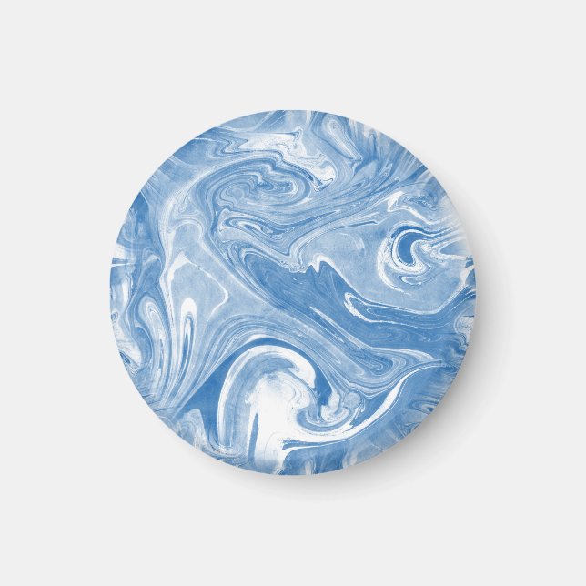 Farbenfrohe Marmorkunstmuster. Magnet (Vorne)