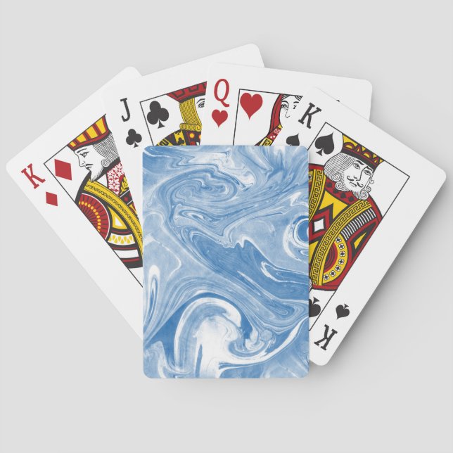 Farbenfrohe Marmorkunstmuster. Spielkarten (Rückseite)