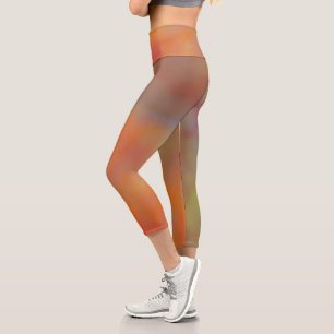 Farbenfrohe Marmorwolken Capri Leggings