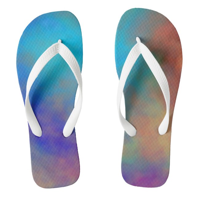 Farbenfrohe Marmorwolken Flip Flops (Fußbett)