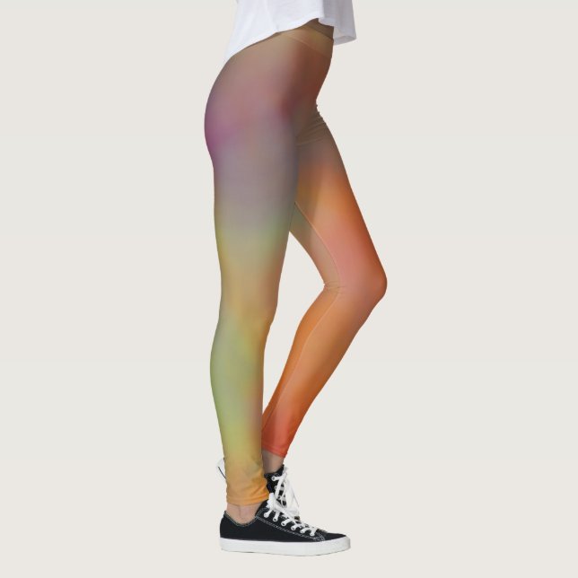 Farbenfrohe Marmorwolken Leggings (Rechts)