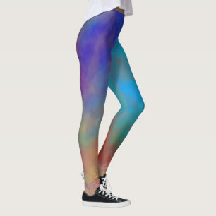 Farbenfrohe Marmorwolken Leggings