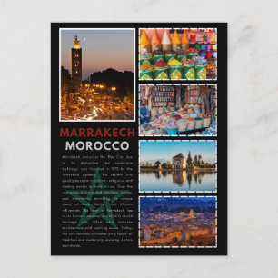 Farbenfrohe marokkanische Architektur Postkarte