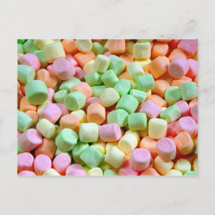 Farbenfrohe Marshmallows Postkarte