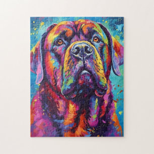 Farbenfrohe Mastiff Puzzle