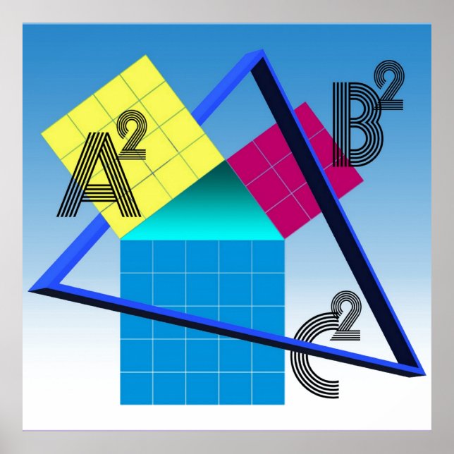 Farbenfrohe Mathematik Poster (Vorne)