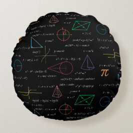 Farbenfrohe Mathematikgleichungen mathematische Fo Rundes Kissen