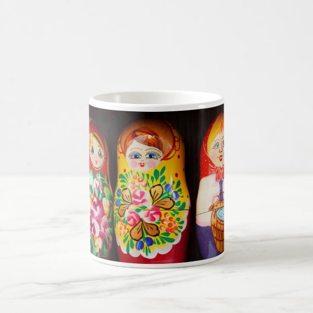 Farbenfrohe Matryoshka Dolls Kaffeetasse (Mittel)