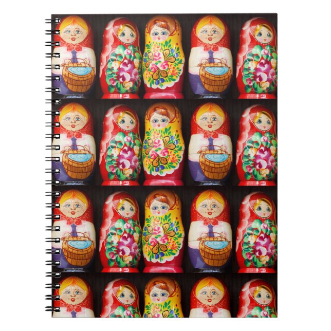 Farbenfrohe Matryoshka Dolls Notizblock (Vorderseite)