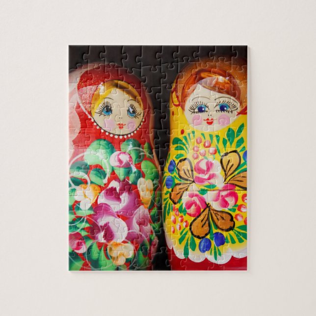 Farbenfrohe Matryoshka Dolls Puzzle (Vertikal)