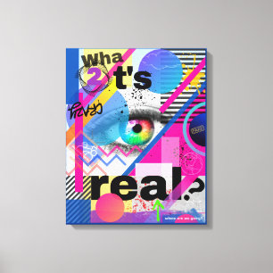 Farbenfrohe, maximalistische Kunstdrucke Leinwanddruck