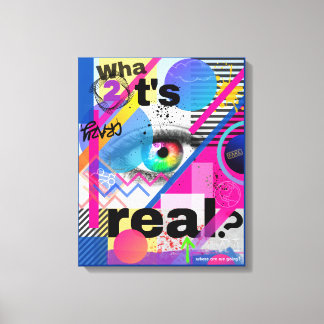 Farbenfrohe, maximalistische Kunstdrucke Leinwanddruck