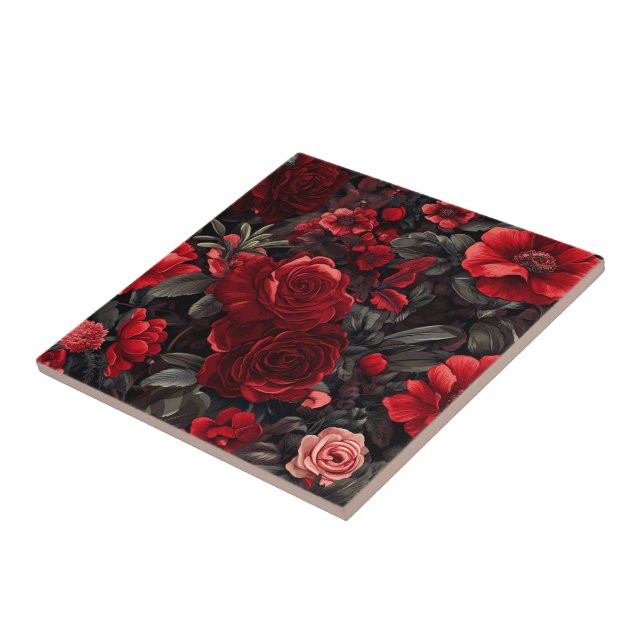 Farbenfrohe mediterrane Rose Fliesen für das Bad (Seite)