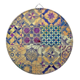 Farbenfrohe mediterrane und ägäische traditionelle dartscheibe