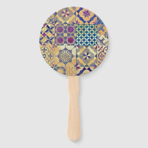 Farbenfrohe mediterrane und ägäische traditionelle fächer