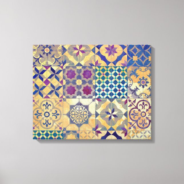 Farbenfrohe mediterrane und ägäische traditionelle leinwanddruck (Vorderseite)