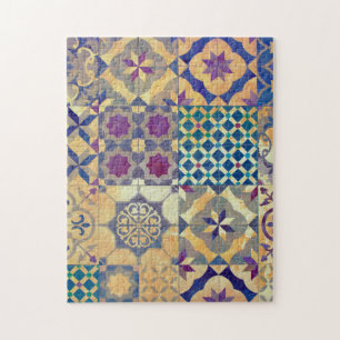 Farbenfrohe mediterrane und ägäische traditionelle puzzle