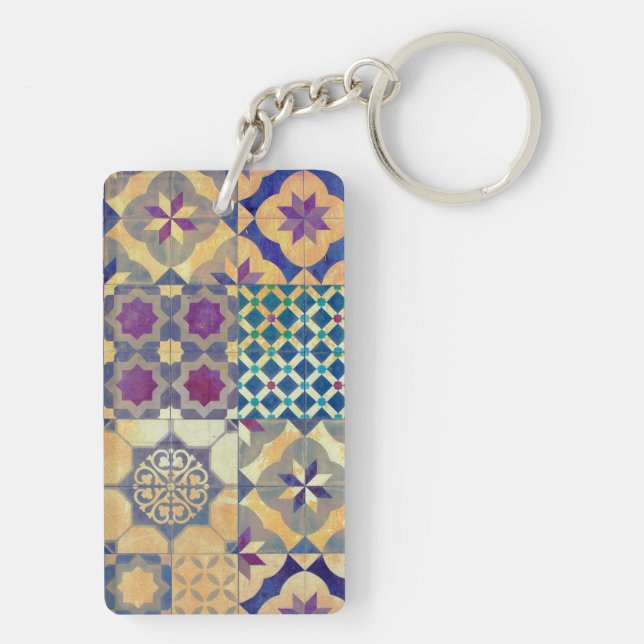 Farbenfrohe mediterrane und ägäische traditionelle schlüsselanhänger (Rückseite)