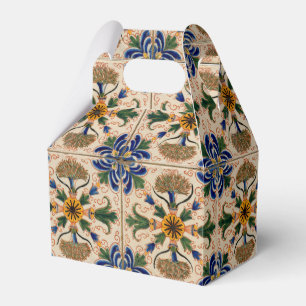 Farbenfrohe mediterrane Vintage Blumenmuster Geschenkschachtel