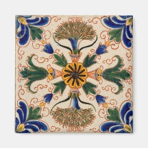 Farbenfrohe mediterrane Vintage Blumenmuster