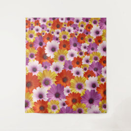 Farbenfrohe Medley von African Daisies Blume Wandteppich