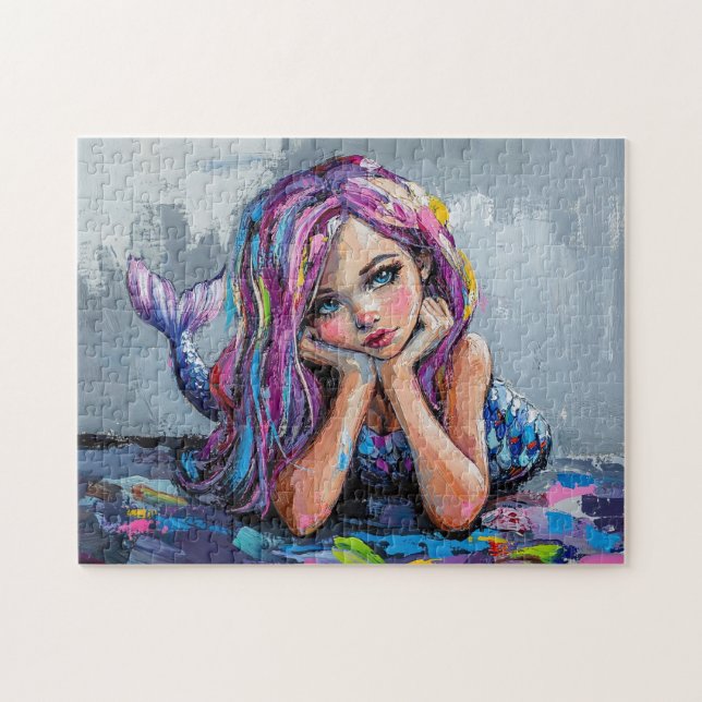 Farbenfrohe Meerjungenkleidung Puzzle (Horizontal)