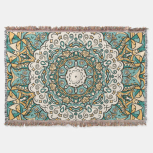 Farbenfrohe Mehndi-Fliese nahtlose Tracery Decke