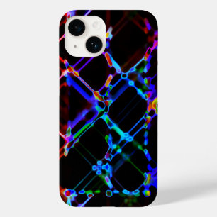 Farbenfrohe, mehrfarbige Neonlinien Case-Mate iPhone 14 Hülle