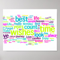 Farbenfrohe mehrsprachige Word-Cloud