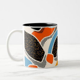 Farbenfrohe Memphis - nahtloses Muster V Zweifarbige Tasse