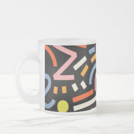 Farbenfrohe Memphis - nahtloses Muster VI Mattglastasse