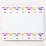 Farbenfrohe Menorah Mouse Pad Mousepad<br><div class="desc">Farbe Ihr Büro mit diesem schönen Menorah-Mauspad.</div>