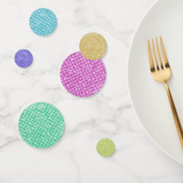 Farbenfrohe Mermaid Scales Design Table Confetti Konfetti