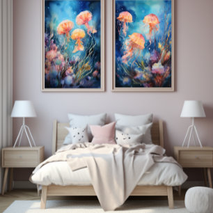 🎨 farbenfrohe Mesmerisierende Unterwasser 🌊 Lebe Poster