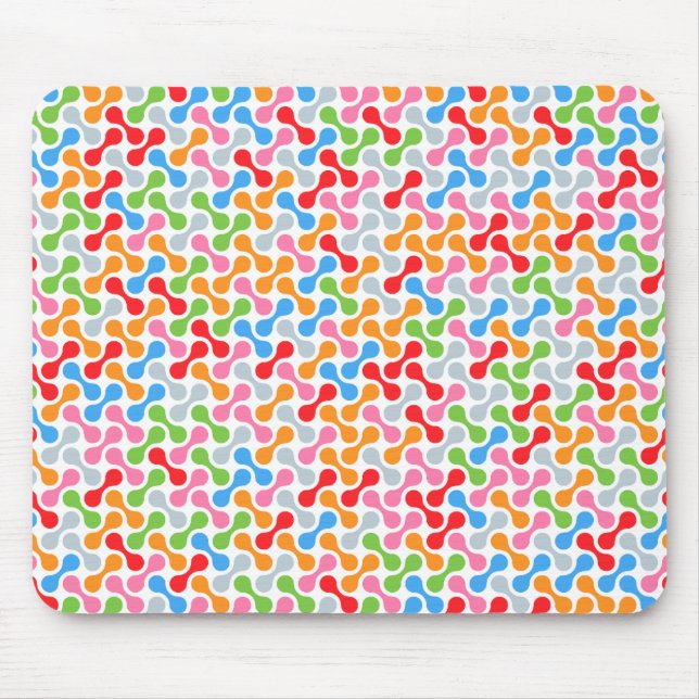 Farbenfrohe Metaballs-Muster, abstrakte bunte Farb Mousepad (Vorne)