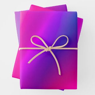 Farbenfrohe Metallfolienfolienfolienpapierblätter Geschenkpapier Set