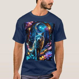 Farbenfrohe Metallic Colors Wolf T-Shirt
