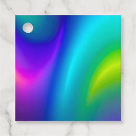 Farbenfrohe Metallic Foil Art - Tags Geschenkanhänger