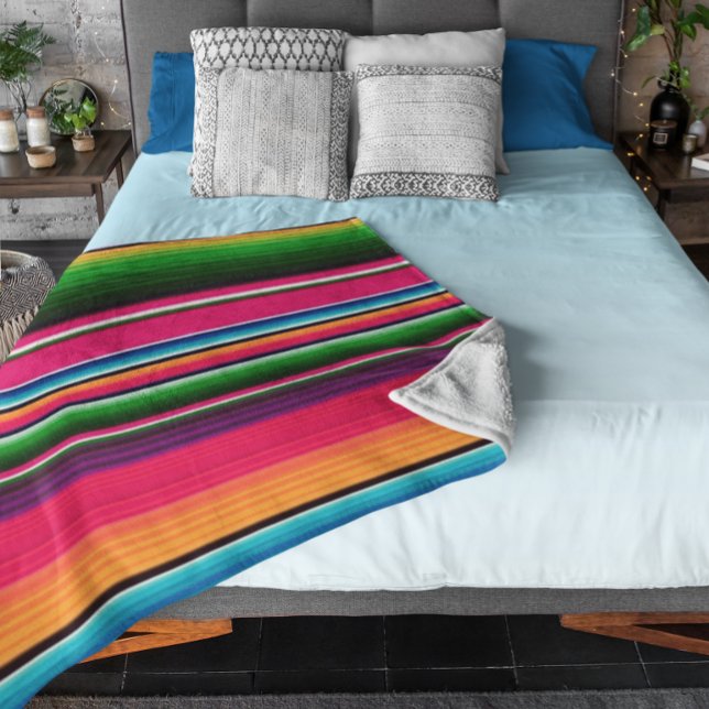 Farbenfrohe mexikanische Blanket Rainbow Spanische Fleecedecke (Von Creator hochgeladen)