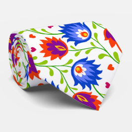 Farbenfrohe mexikanische Blumenmuster elegant kühl Krawatte